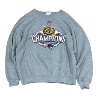 2004 Super Bowl 38 New England Patriots  Crewneck sz L