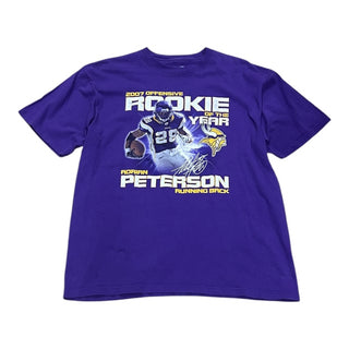 2007 Minnesota Vikings Adrian Peterson Rookie of the Year Tshirt Sz L