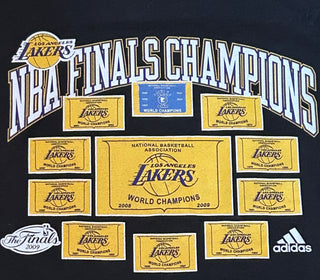 2009 NBA Finals Los Angeles Lakers Championship Banner Tshirt Sz L