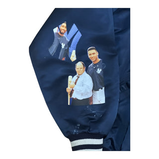80s New York Yankees Satin Seinfeld Custom Jacket Sz XXL