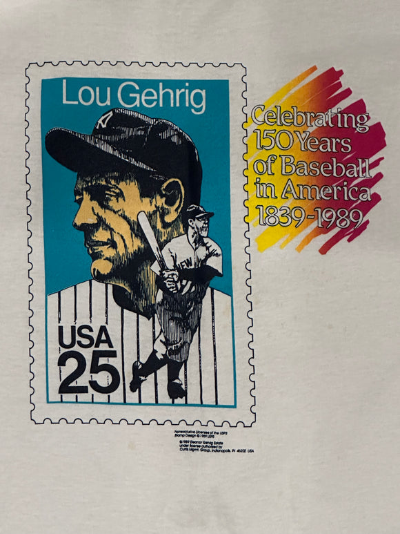 Yankees Lou Gehrig Stamp Tshirt size L