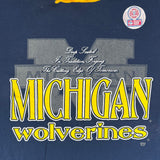 90s University of Michigan Wolverines hoodie tee size L