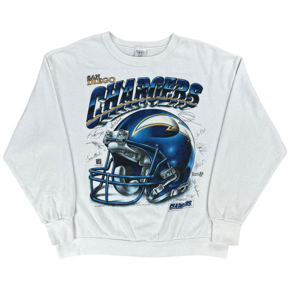 90s San Diego Chargers NFL helmet crewneck size XL