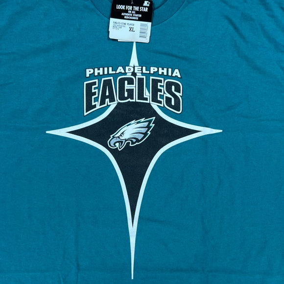 90s Starter Philadelphia Eagles midnight green NFL t shirt size XL LP
