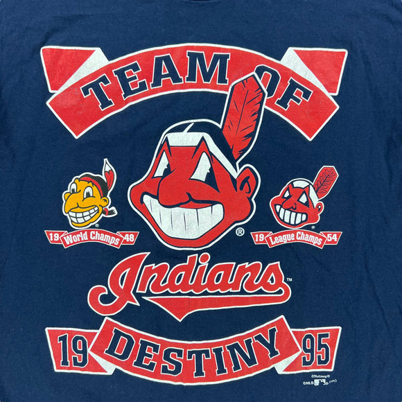 1995 Team of Destiny Cleveland Indians tee size L