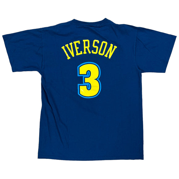 Y2K Majestic Denver Nuggets Allen Iverson jersey tee size L