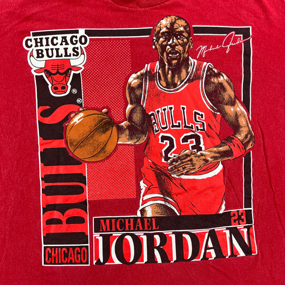 90s Nutmeg Chicago Bulls Michael Jordan stats tee size XL
