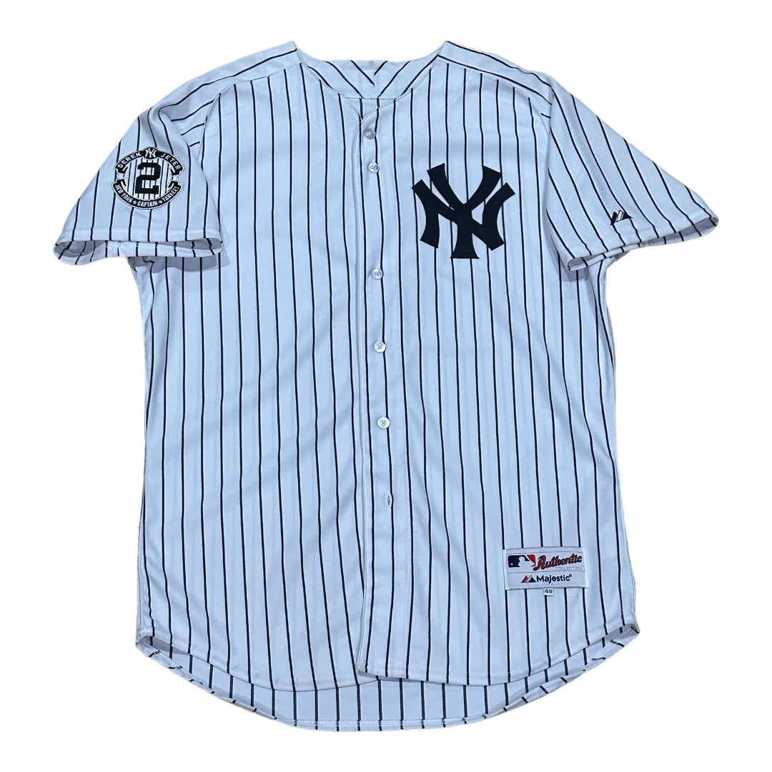 2001 Derek Jeter New York Yankees Majestic Authentic MLB Jersey Size 48 XL  – Rare VNTG