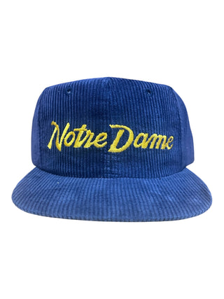 90s Notre Dame Script Corduroy SnapBack