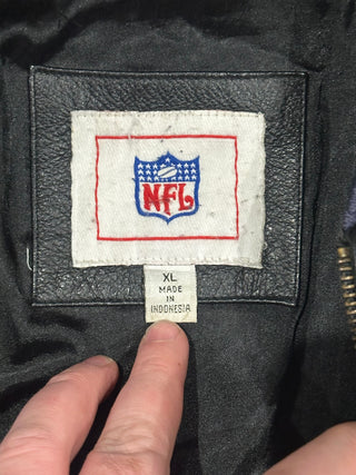 Y2K Baltimore Ravens Leather Jacket size XL