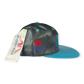 Panthers Leather Snapback
