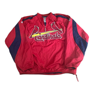 St. Louis Cardinals Pullover Half Zip Windbreaker Jacket size 2X