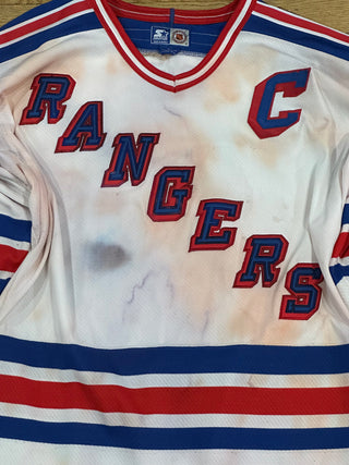 Thrashed NY Rangers Mark Messier Jersey size Large