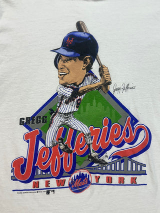 1989 Mets Greg Jeffries Caricature Tshirt size L