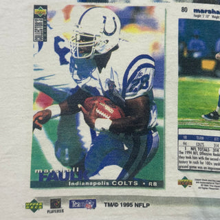 1995 Colts Marshall Faulk Trading Card Tshirt size M