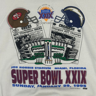 1995 Super Bowl 49ers vs. Chargers Crewneck size Large