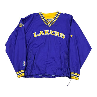 90s Lakers Champion Pullover Windbreaker Jacket size XL