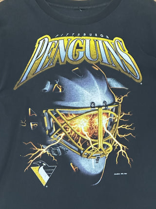Pittsburgh Penguins Goalie Mask Tshirt Sz L(323)
