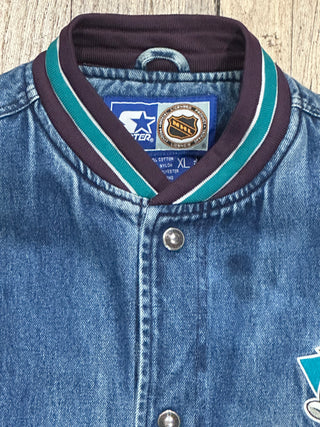 90s Starter Denim Mighty Ducks Jacket size XL