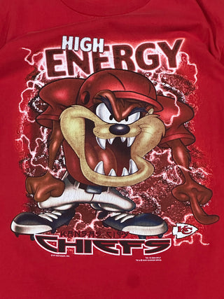 Kansas City Chiefs High Energy Taz Tshirt Sz L
