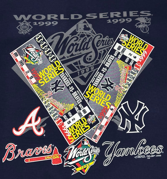 1999 Yankees Braves World Series Tshirt size XL