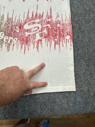 90s 49ers All Over Print Tshirt size XL