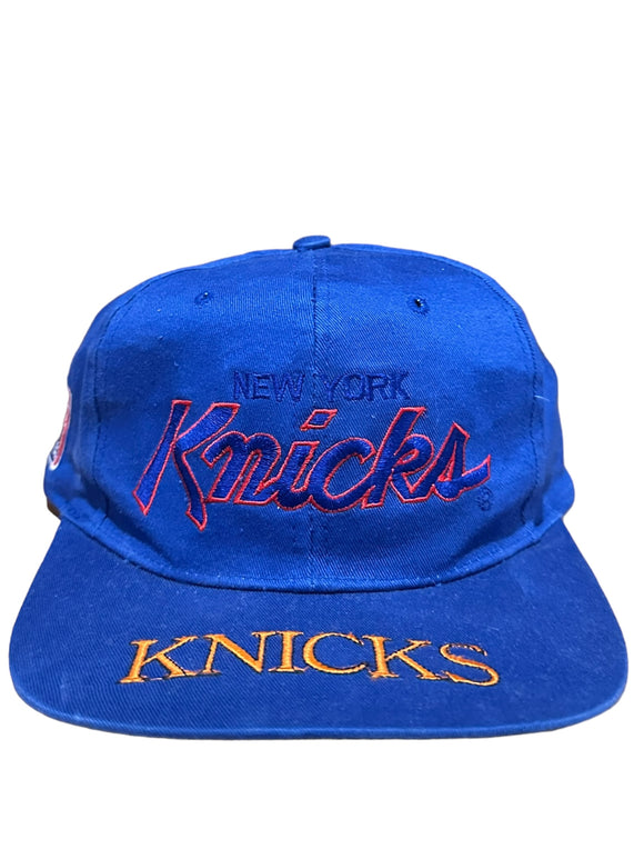Knicks Bootleg Script Patrick Ewing SnapBack Hat