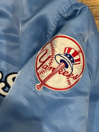 New York Yankees Baby Blue Satin Jacket Sz XXL