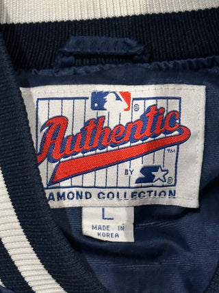 New  York Yankees Lightweight Script Satin Jacket Sz L