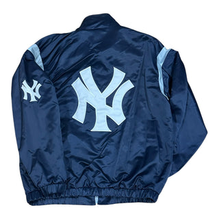New York Yankees Spellout Stripe Jacket Sz L