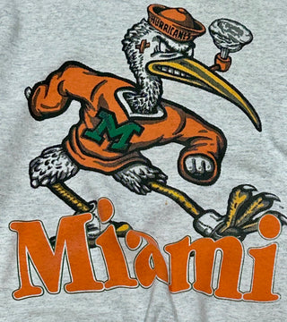 Miami Hurricanes Doubrl Sided Crewneck sz M