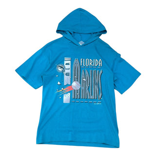 Florida Marlins Line Drive Hooded Tshirt Sz M