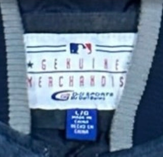 New York Yankees Suede Blue/Grey  Bomber Jacket Sz L