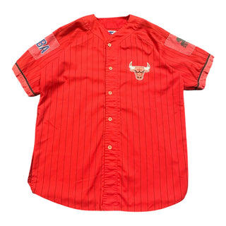 90s Bulls Pinstripe Baseball Jersey  size XL