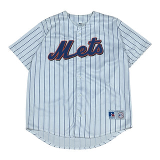 Mets Pinstripe Blank Jersey size Large