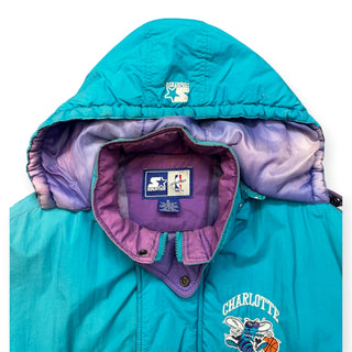 90s Charlotte Hornets Trench Coat size XL