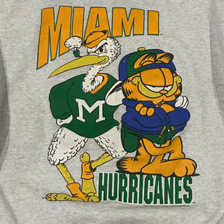 90s Miami Hurricanes Garfield Crewneck size XL