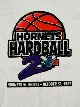 1997 Hornets Hardball vs. Knicks Tshirt size XL