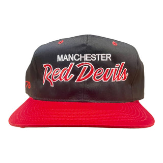 Manchester United Red Devils Single Line Script Snapback