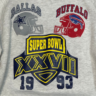 1993 Super Bowl XXVII 27 Bills Vs Cowboys Crewneck sz L (65)