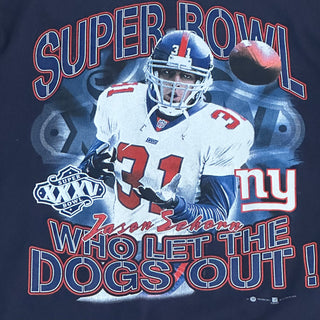 Giants Who Let The Dogs Out Sehorn Tshirt size L