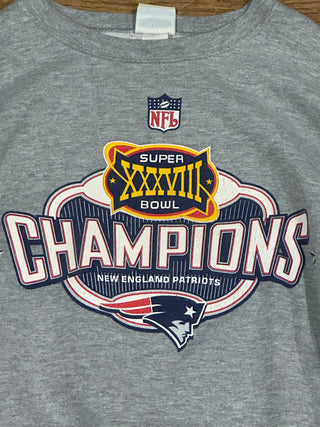 2004 Super Bowl 38 New England Patriots  Crewneck sz L