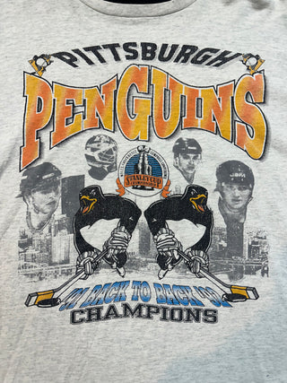 1991-92 Back 2 Back Penguins Tshirt size XL