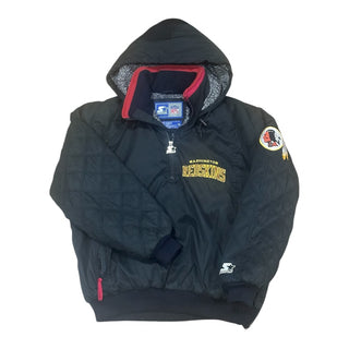 90s Washington Redskins Pullover Half Zip Heavyweight Jacket size Medium
