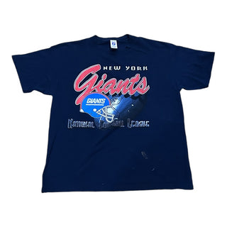 New York Giants Script Helmet Tshirt Sz Large