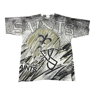 90s Saints All Over Print Tshirt size M