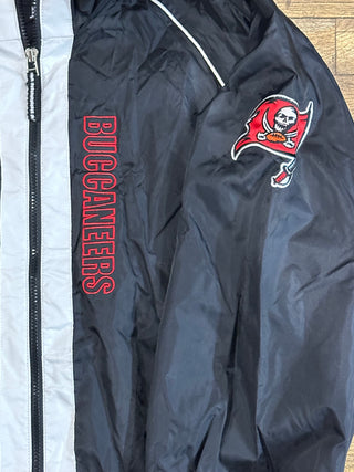 Tampa Bay Buccaneers Black Windbreaker Jacket Sz L
