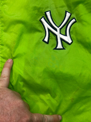 90s Yankees Lime Green Windbreaker Jacket size 2X