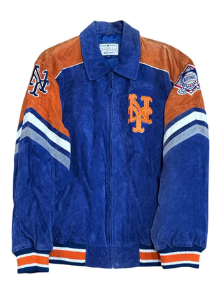 New York Mets Two Tone Suede Jacket Sz L