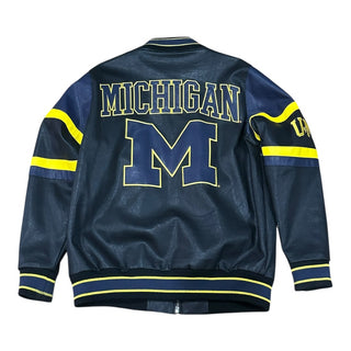 Michigan U of M Wolverines Leahter Jacket Sz M